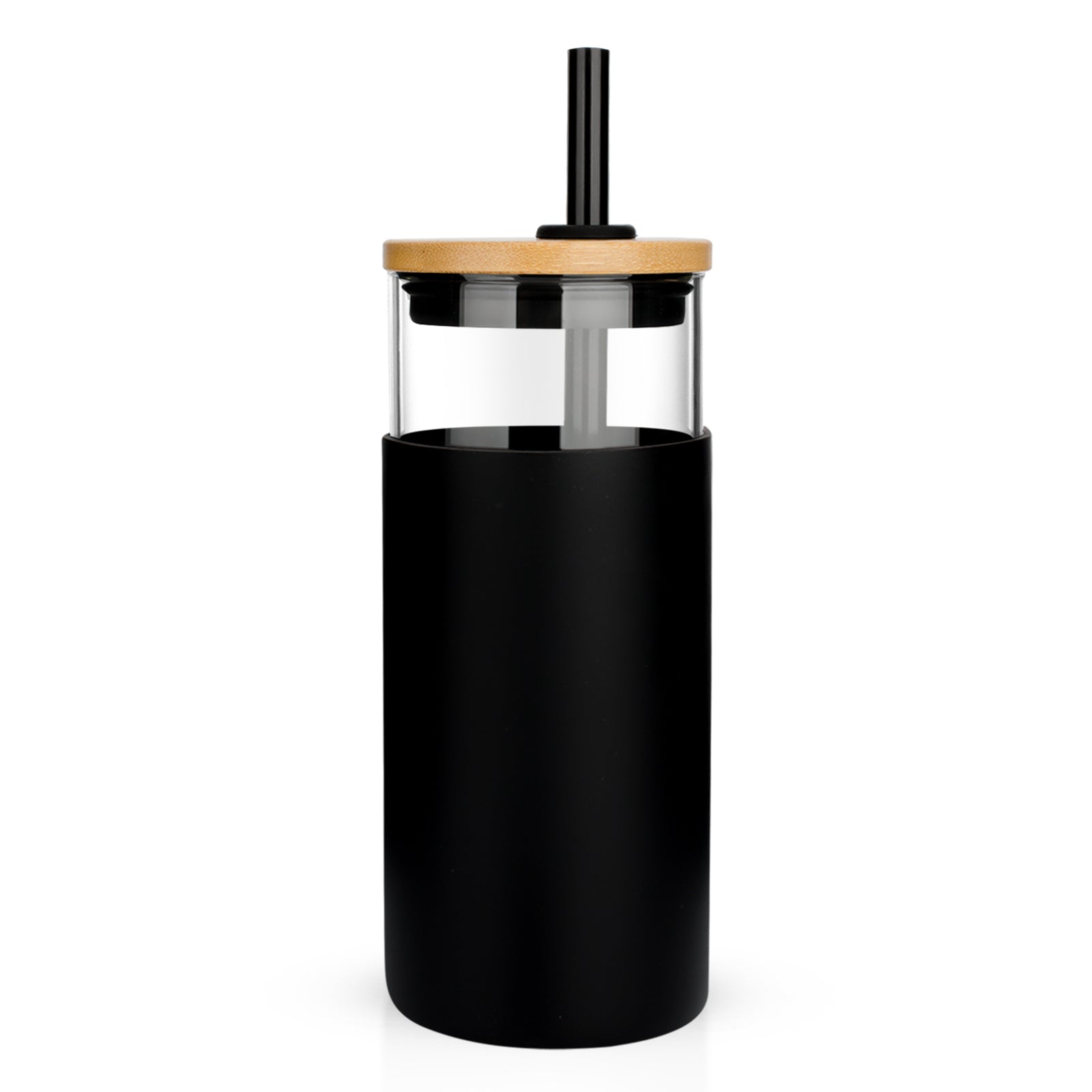 Tronco 20 oz Glass Tumbler with Bamboo Lid and Straw