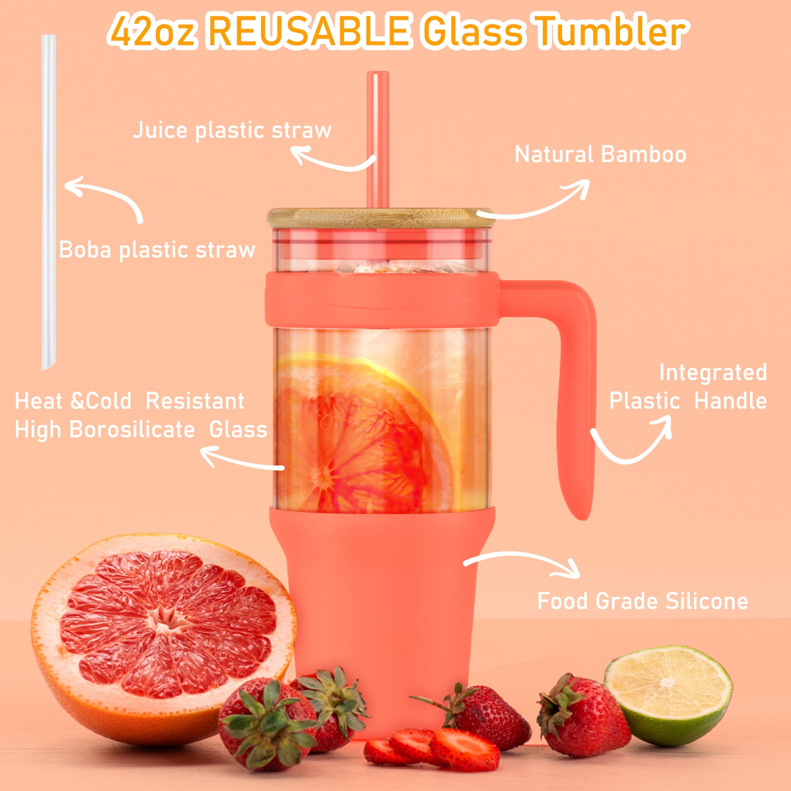 40oz tumbler with bamboo lid