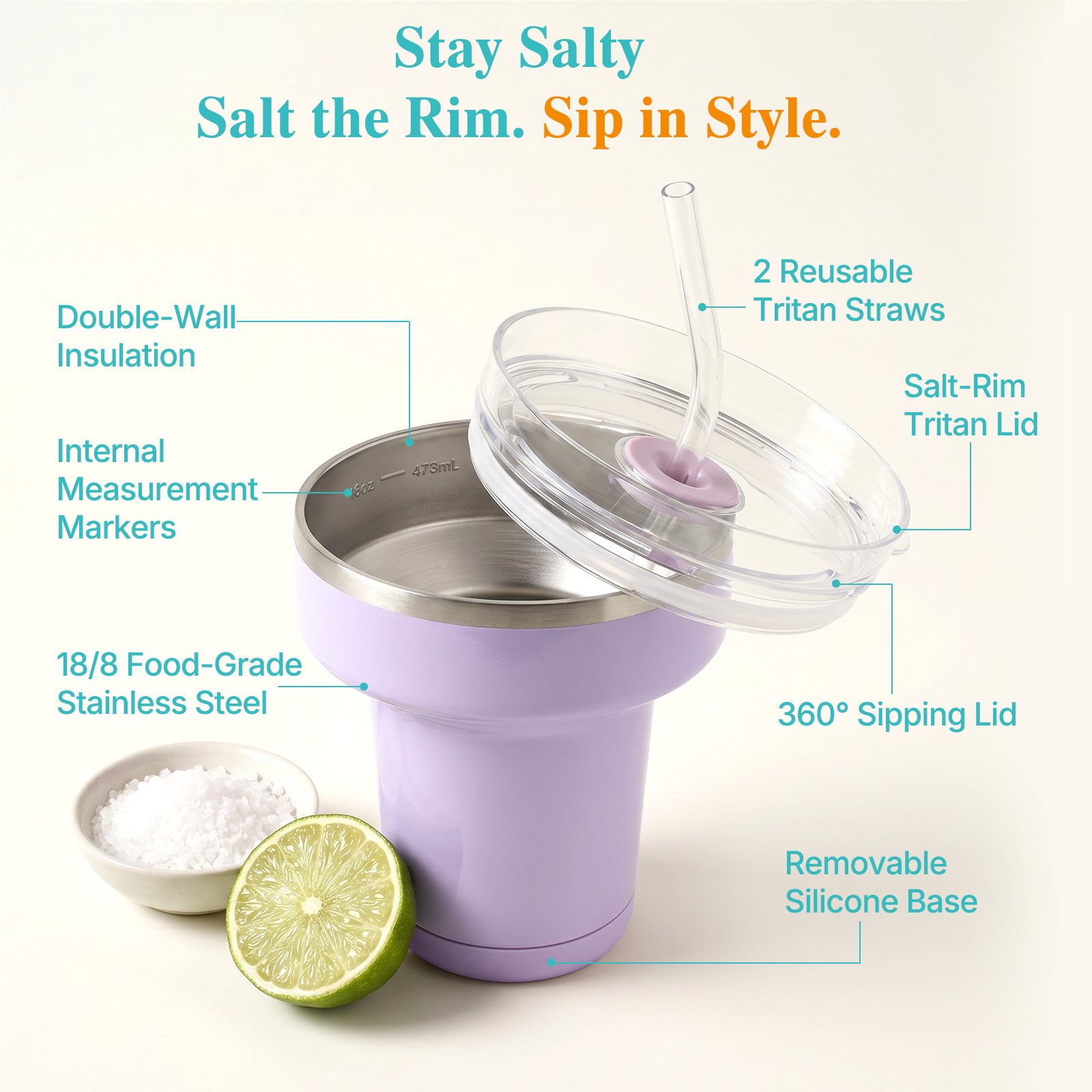 Tronco 16 oz Insulated Cocktail Tumbler