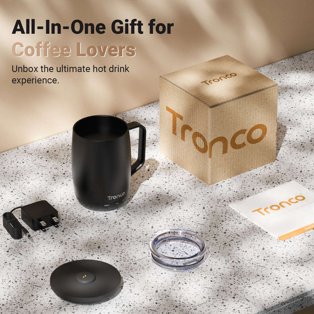 Tronco Temperature Control Heated Coffee Mug 14 oz