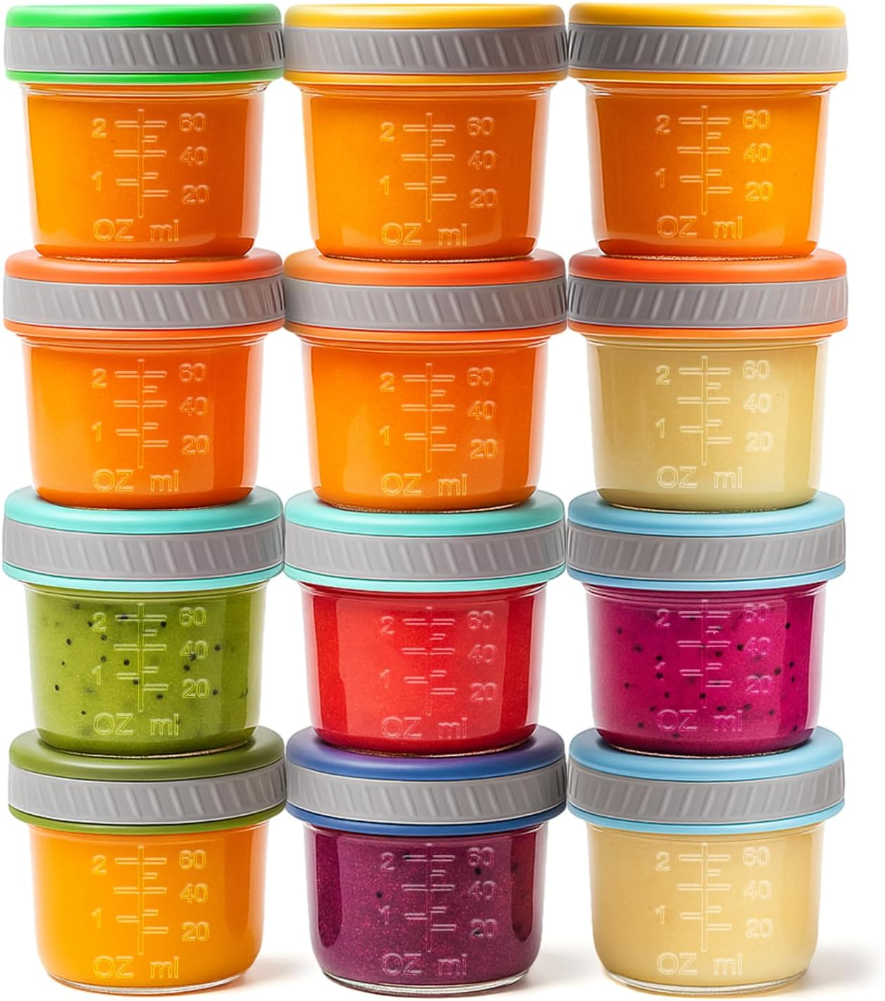 Tronco 4 oz Glass Food Storage Jars, 8-Pack