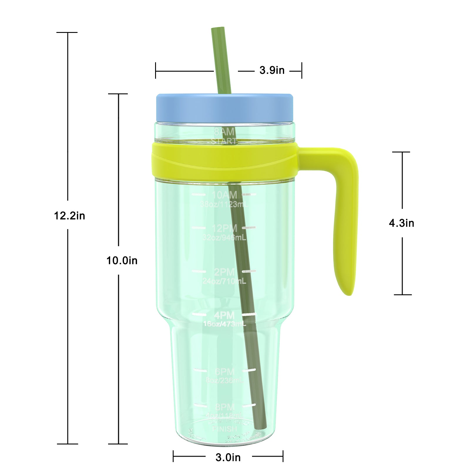 Tronco 50 oz Tritan Tumbler with Lid and Straw